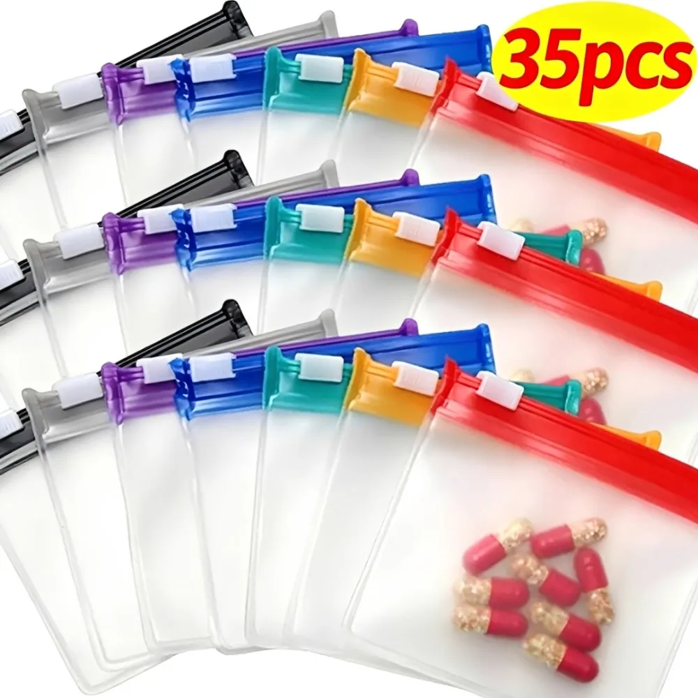 Seaweed Snack - Mini Bunte Pillendispenser-Beutel Wiederverwendbare Selbstversiegelnde Medizin-Zip-Beutel