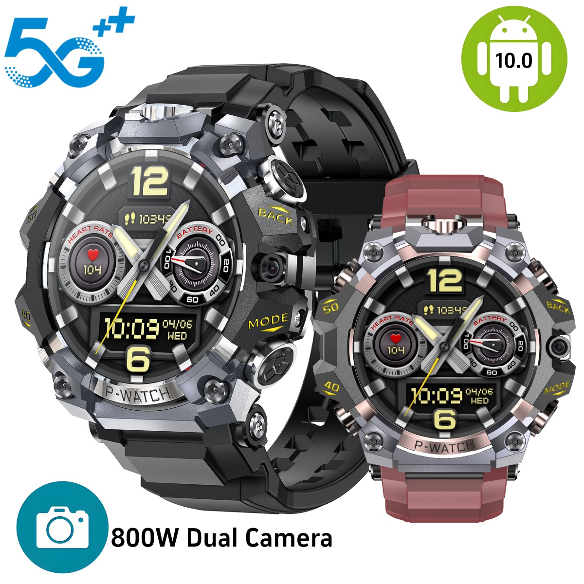 Seaweed Snack - Q668 Smartwatch Android 10.0 1,95 Zoll