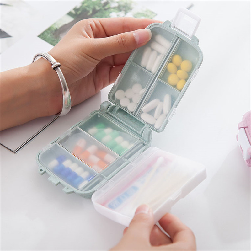 Seaweed Snack - Wöchentliche Pillendose mit 8 Fächern, Medikamenten-Organizer,