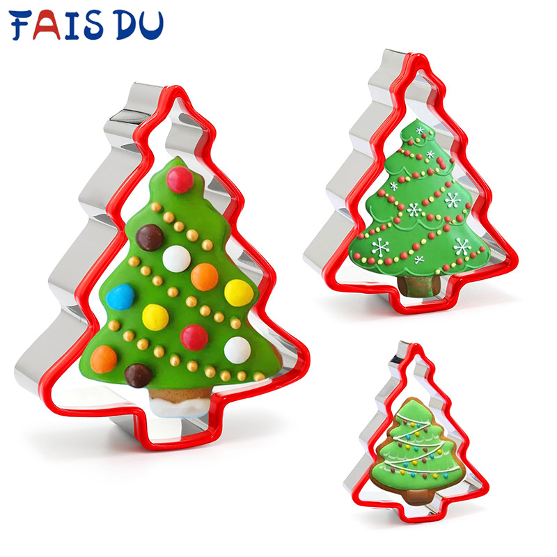 Cookies Pack - FAIS DU 3-teiliges Weihnachtsbaum-Ausstechformen-Set in Weihnachtsbaumform
