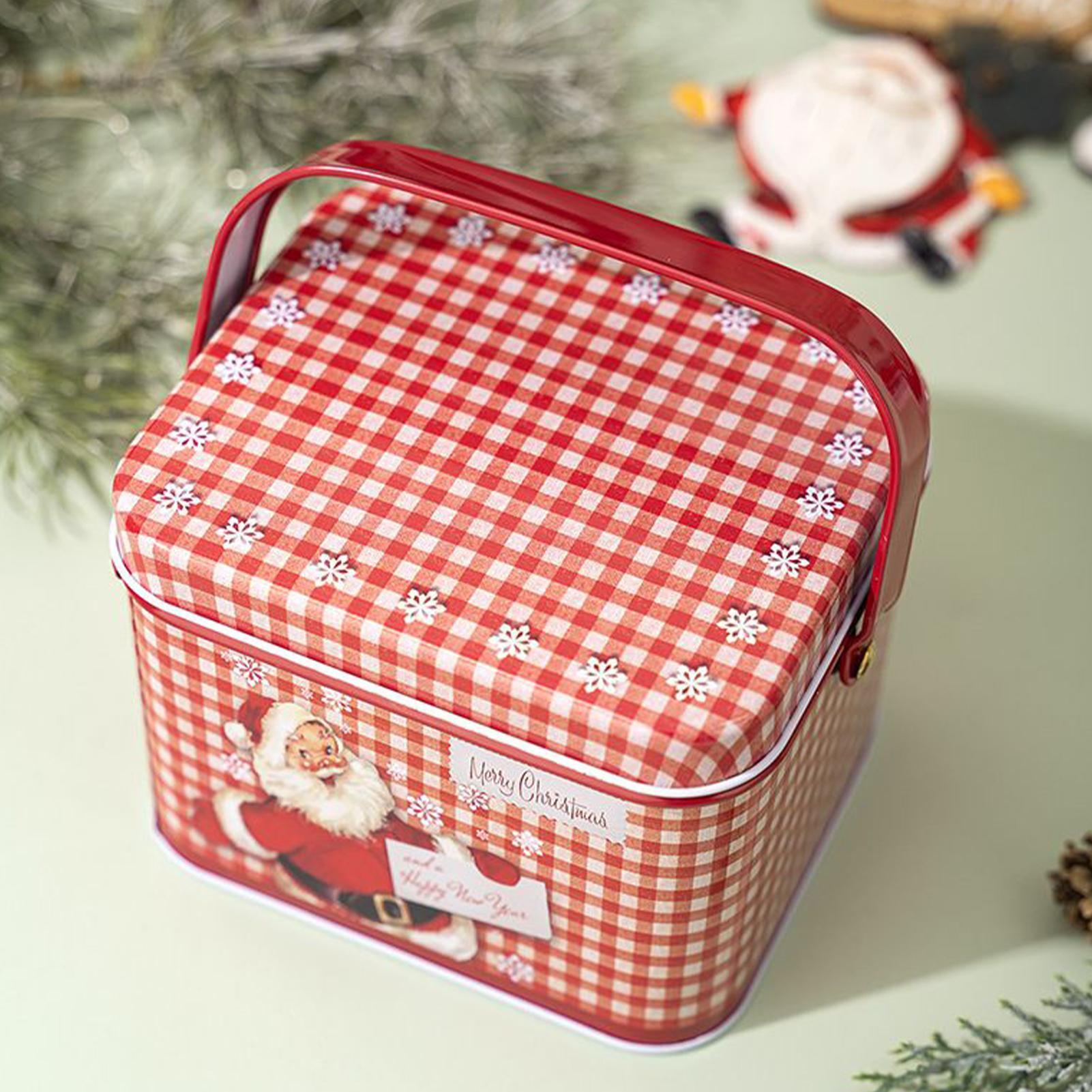Chocolate Snack - Weihnachtsdosen, 6-teilig, Metall, mit Griff, leere