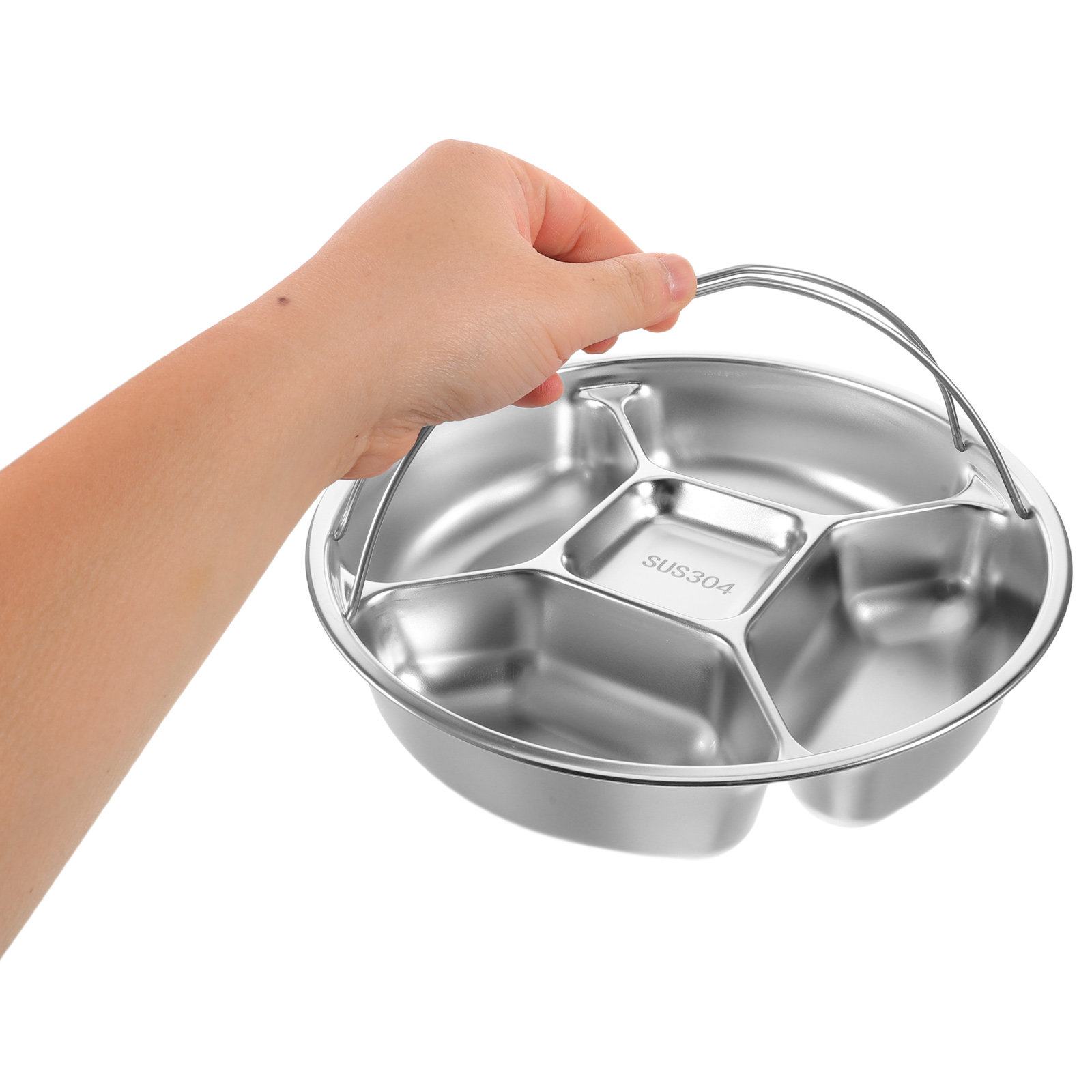 Edelstahl-Serviertablett mit 5 – Healthy Snacks Food Bewertung und Preis