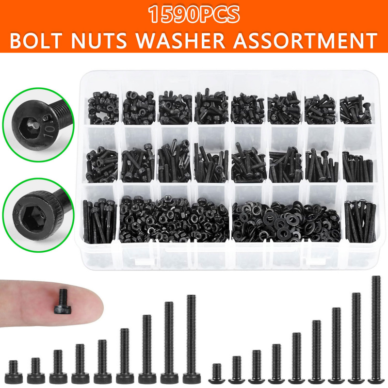 1590-teiliges M3-Schrauben-Sor – Nuts Mix Bewertung und Preis